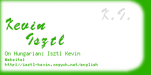 kevin isztl business card